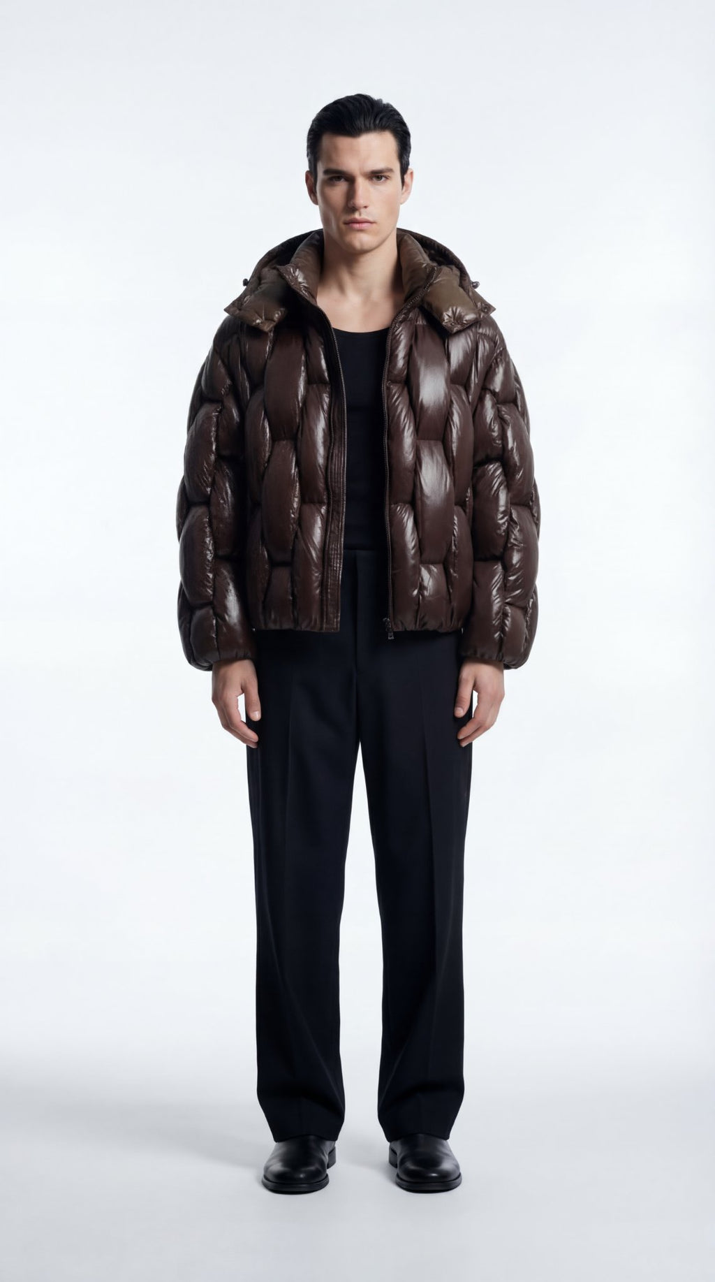 Quilted Down Jacket in Nylon