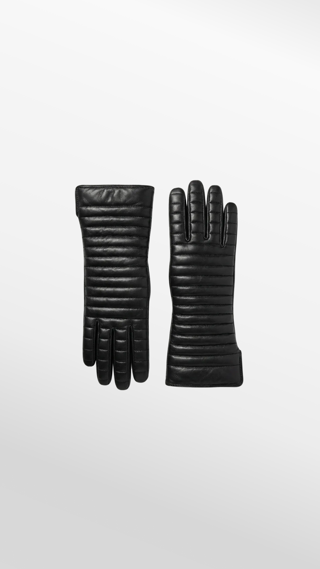 Quilted leather gloves with cashmere lining in nappa leather