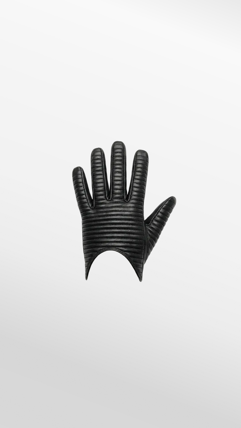 Quilted Leather Gloves in Black Lambskin